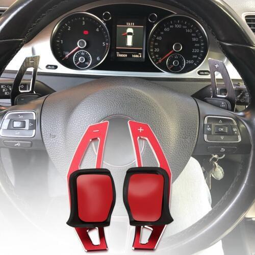 Aluminum Car Steering Wheel Shift Paddle Shifter Gear Extention For Volkswagen VW Golf 5 MK5 R32 GTX GTI GT-TSI Accessories