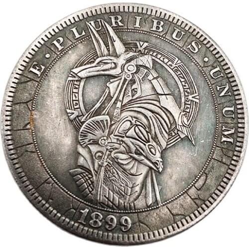 American Wanderer Coin 1899 Anubis Commemorative Coin Collection One Dollar Souvenirs Home Decoration Crafts Desktop Ornaments