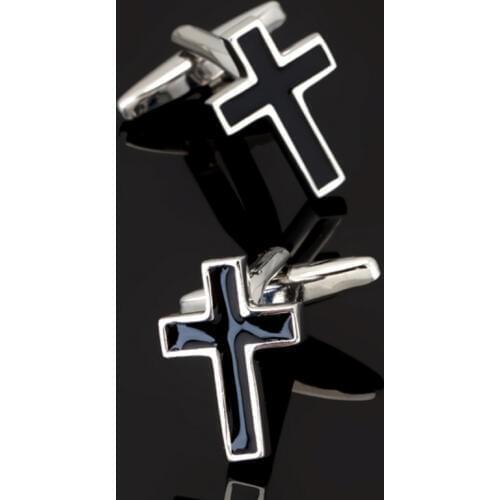Free shipping, new mens shirt cufflinks black cross cufflinks senior designer exclusively designed gift buttons for the groom