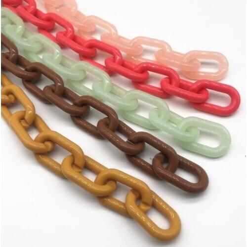 60cm Leopard Printed Bag Chain Acrylic Chain Detachable Replacement Shoulder Strap Bag Diy Resin Belt Handbag Accessories