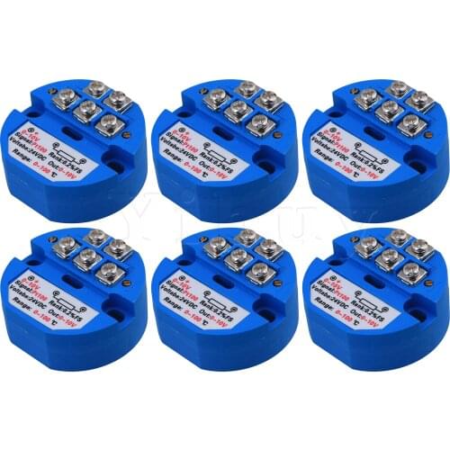 4x Temperature Sensor Transmitter 0-10V for Electronic Parts Blue PT100