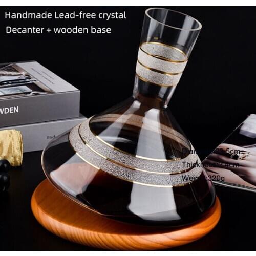 Wood Pallet Shaker Decanter Tumbler Household Glass Wine Decanter Quick Wine Decanter Balanced Dispenser