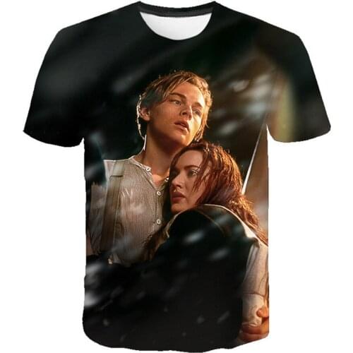 Love Movie Titanic 3D Print T-shirt Streetwear Sport Casual Tshirt Men And Women Hip Hop Harajuku Short Sleeve Shirt Fashion Top