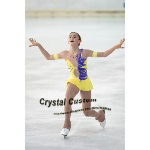 Custom Figure Skating Dress For Competition Fashion New Brand Ice Figure Skating Dress For Children DR3571