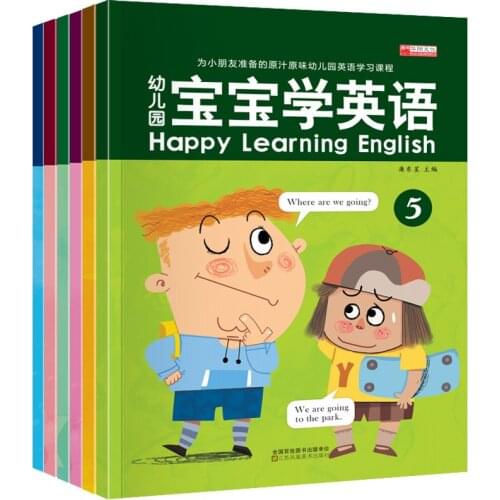 6 Montessori Childrens Enlightenment Learning Books English Learning Book Color Picture Book Childrens Early Education Book-DJ