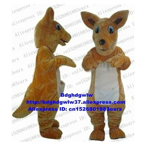 Brown Kangaroo Roo Mascot Costume Adult Cartoon Character Outfit Suit Marketing Promotions Parent-child Activities zx1863
