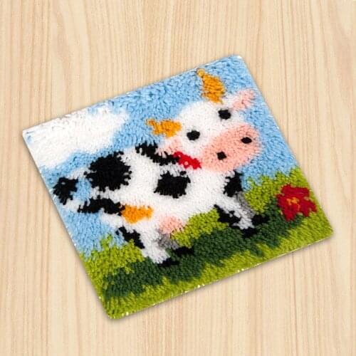 Creative DIY Carpet Segment Embroidery Latch Hook Rug Kit Handcraft Embroidered Material Package For Cushion Carpet Practical