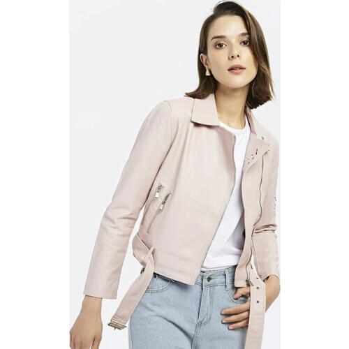 Faux PU Jacket 2020 New Autumn Winter Motorcycle Leather Outwear Women Slim Basic Coat Biker Ladies Streetwear Clothes