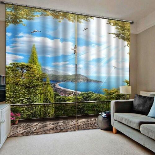 Landscape Scenery Beauty Digital Photo Printing Blackout 3D Curtains for Living Room Bedding Room Hotel Drapes Cortinas