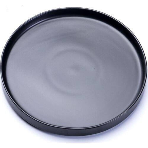 Matte ceramic tea tray pot holder Kung Fu tea table saucer pot mat large round storage water storage dry bubble tray
