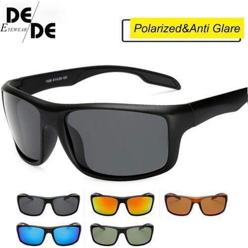 Men Classic Polarized Sunglasses Male Eyewear Driving Rectangle Mirror Sun Glasses 100% UV Protection Gafas oculos de sol 1026