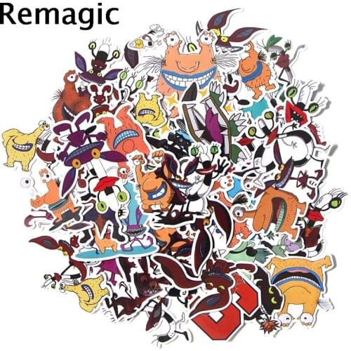 45pcs Oh Real Monsters Scrapbooking Stickers Packs Waterproof Skateboard Luggage Motorcycle Guitar Graffiti Kid Toy decals gifts