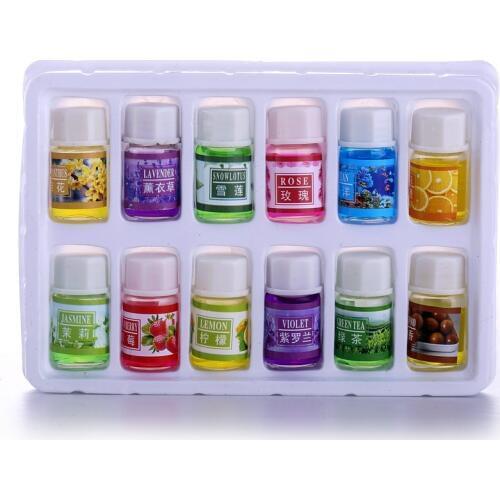 Pure Body Natural 3ml Essential Oils 12pc Set 100% Pure Aromatherapy Diffuser Oils, Sample Kit for Beginners, Lavender, Tea Tree