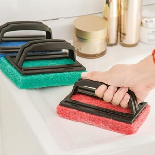 2016 New Multi-function Cleaning Sponges Handle Magic Melamine Sponge Eraser Cleaner Home Kitchen Bathroom Brush GI875511