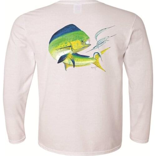 Wholesale Professional UPF 50+ Long Sleeve Shirt，Breathable Performance Fishing Shirts High Quality Design Custom Fishing Shirt