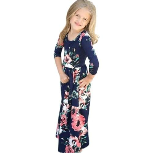 Baby Girls Long Sleeve Dress Autumn Winter Kids Girl Ankle Length christmas Dresses 2 3 4 5 6 7 8 9 10 Year Children Clothes