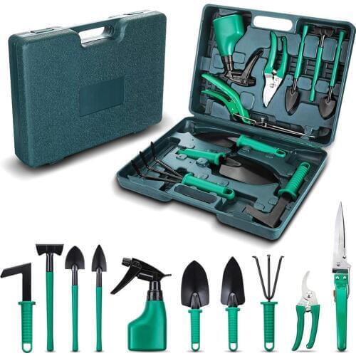 10 Pcs/set Gardening Tool Set Green Shovel Rake Clippers Household Multifunctional Kit