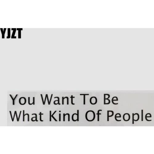 YJZT 22.8CM×5CM Funny And Humorous Words Letters You Want To Be What Kind Of People Car Stickers Vinyl Decal 13D-0730