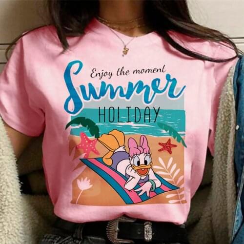 Funny Donald Duck Harajuku T Shirt Ullzang Fashion Disney Cute Anime T-shirt Korean Style Summer Tshirt Graphic Kawaii Top Tees