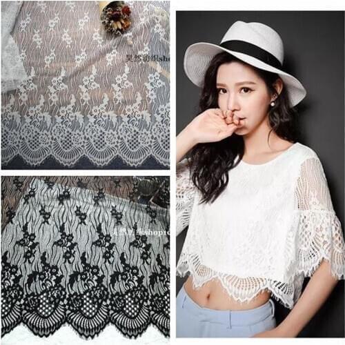 GLace 3M/Lot 3Meter Eyelash Lace Trim Mesh Lace Ribbon Decoration Crafts Sewing Lace For Wedding Making Decoration TX720