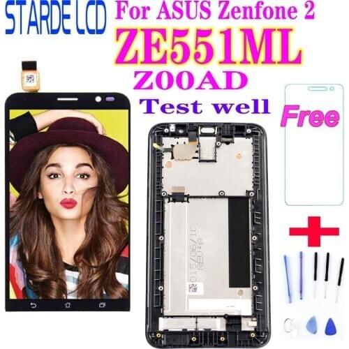 5.5'' Original LCD for ASUS Zenfone 2 ZE551ML LCD Display Touch Screen Digitizer with Frame for ASUS Zenfone 2 ZE551ML Z00AD LCD