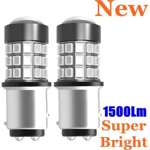 2PCS 1157 P21/5W BAY15D Super Bright 1500LM LED Car Tail Brake Lamp Turn Signal Bulb Auto Daytime Running Light Red White Yellow