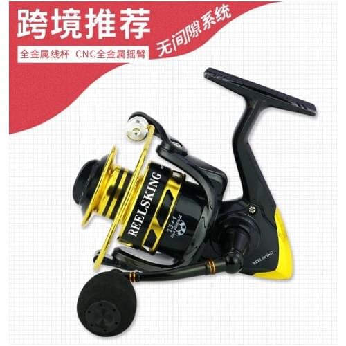 2019 Fishing Wheel 13+1 BB Full Metal Rocker Fishing Reel Left/Right Interchangeable copper geared drive Spinning Fishing Tackle