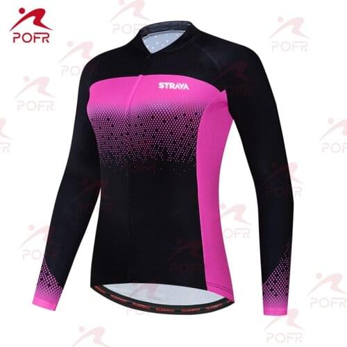 2021 STRAVA Womens cycling long-sleeved riding Mtb bike suit road cycling shirt road cycling jacket triathlon jersey