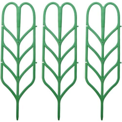 3pcs Mini DIY Leaf Shape Garden Trellis Plants Lattice Pots Supports for Climbing Plants Potted Vines Ivy Cucumbers