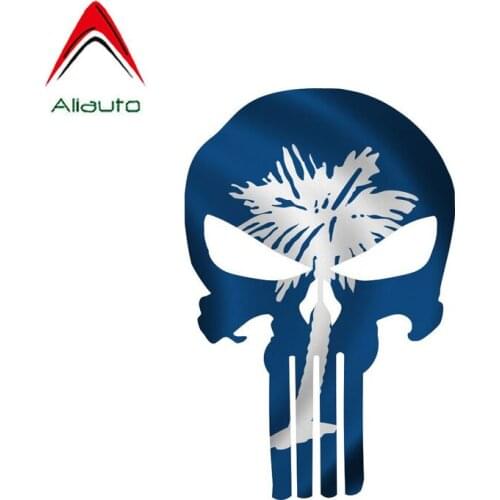 Aliauto Creative Car Sticker South Carolina Flag Skull Sunscreen Waterproof Decal PVC Motorcycles Accessories,13cm*9cm