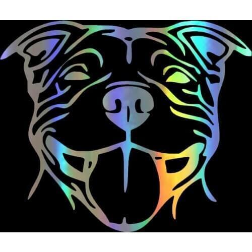 Car Sticker 3D Bull Terrier Staffie Dog Waterproof Vinyl Animal Fashion Sticker Funny Animal Motorcycle Car Sticker Styling