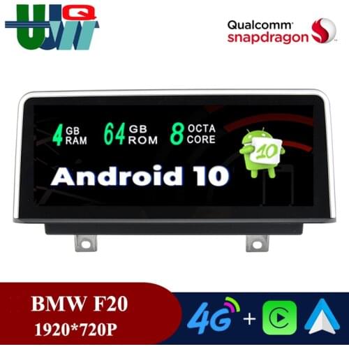 Soundgo 10.25" F20 Android Qualcomm 4G/64G Car Wireless Carpay Android Auto GPS Navigation for BMW Series 1 F20 2011-2014 NBT