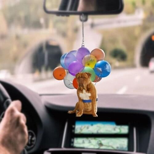 A70F Cat Car Hanging Ornament With Colorful Balloon Ornament Room Car Interior Decor