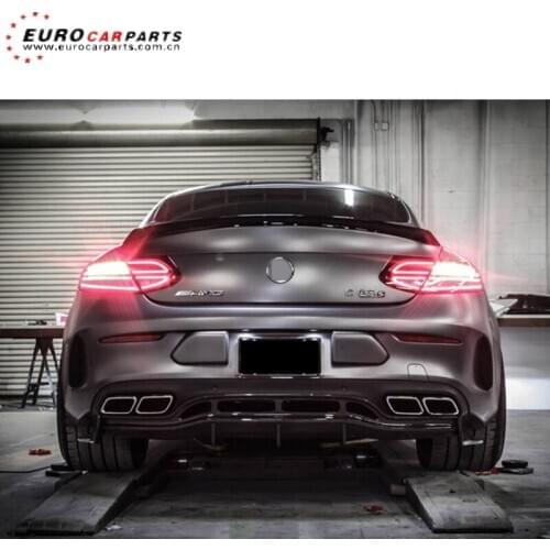 C63 coupe diffuser fit for MB C-class W205 C63 coupe C63s coup C63 cabriolet 2014y~ to PSM style carbon fiber C63s diffuser
