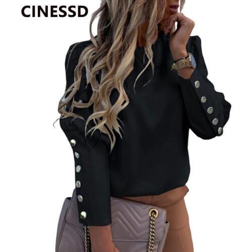 CINESSD Black And White Blouses