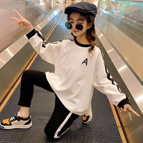 Child Tracksuit Childrens Clothing Kids Clothes Pants Girls8 To 15 Age 2021New Spring Autumn Casual Two-Piece Suite Sport Suit