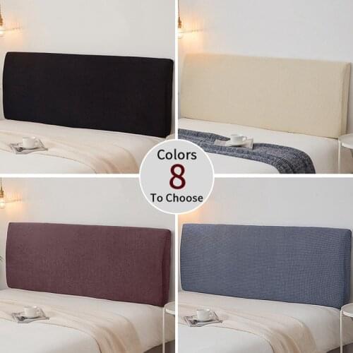 Elastic Bedhead Cover All-inclusive Bed Head Cover Solid Color Bed Head Back Cover Colchas Para Cama Queen Headboard Dust Covers