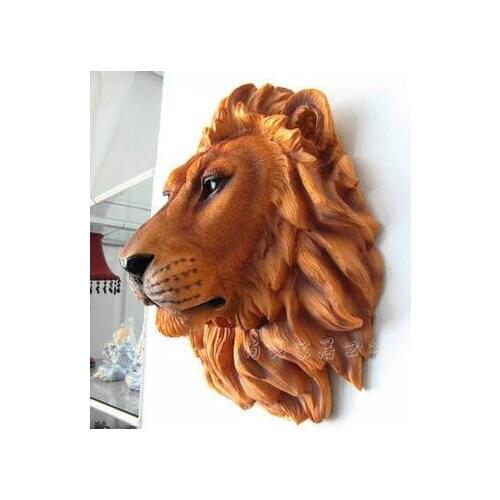 SIMULATION ANIMAL HEAD WALL DECORATION EUROPEAN STYLE LIVING ROOM BAR KTV OFFICE LION HEAD WALL HANGING ROOM DECORATION A1180