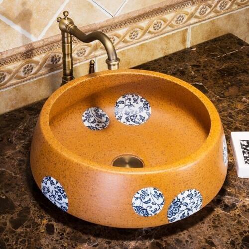 Europe Vintage Style Ceramic Washing Basin Bathroom Counter top Bathroom Sink wash basin