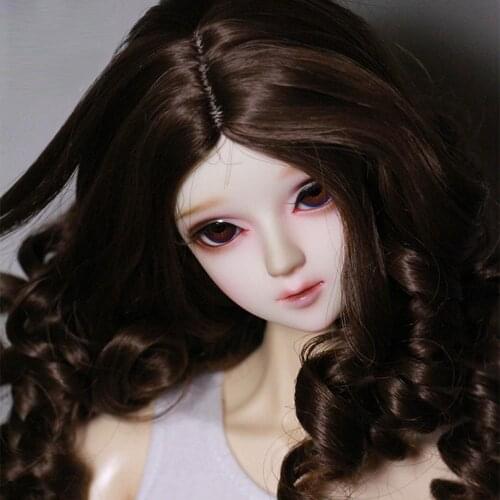 [wamami] UU# Brown Wavy/Crimp Wig For 1/4 MSD 1/3 SD DZ AOD BJD Dollfie