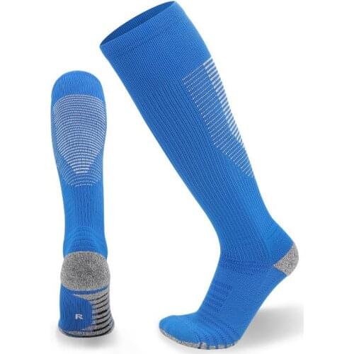 Summer High Top Football Socks Stripe Sports Socks Cycling Long Stocking Breathable Womens Professional Sports Non-slip Socks