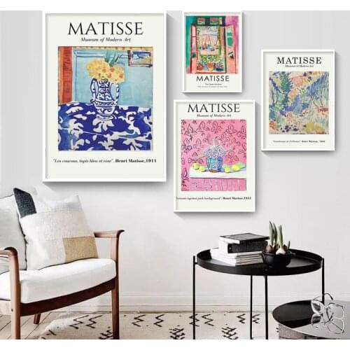 Retro Henry Matisse Retro Art Poster Printing Abstract Landscape Wall Canvas Furniture Living Room Decorative Wall Painting