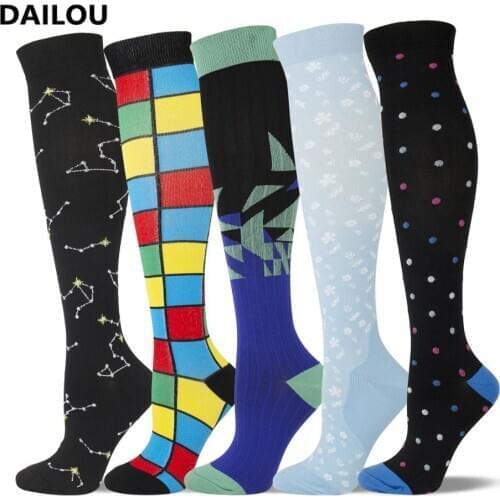 New Men Women Compression Socks Nylon Medical Care Long Socks Professional Cycling Quick-Drying Pain Relief Adult Sports Socks