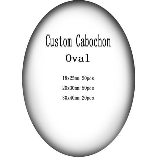 Onwear custom cabochon glass oval 18x25mm 20x30mm 30x40mm diy handmade jewelry findings for pendant necklace making