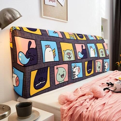 All-inclusive Super Soft Cute Bedspreads Quilted Head Cover Velvet Headboard Cover Solid Color Bed Back Dust Protector Cover