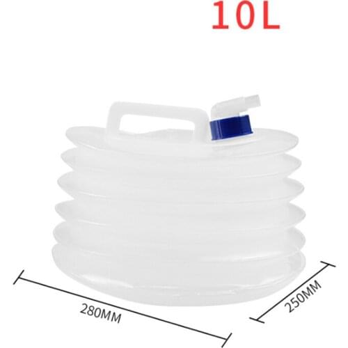 Portable outdoor travel storage water bag with large capacity 5L/10L/15L food grade foldable water tank with faucet