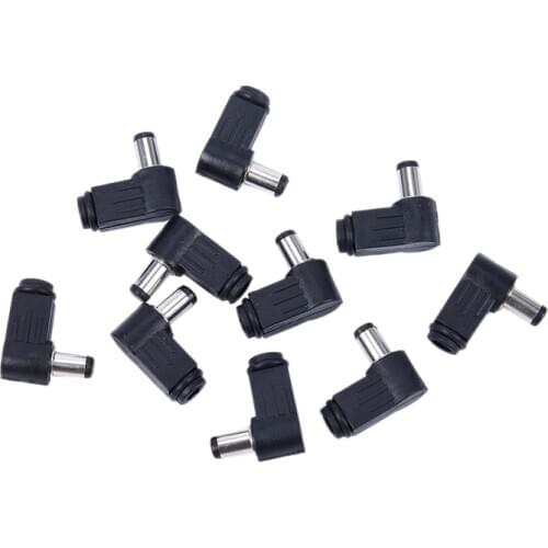 10x 2.1mm x 5.5mm Male Plug Right Angle L Jack DC Power Connector