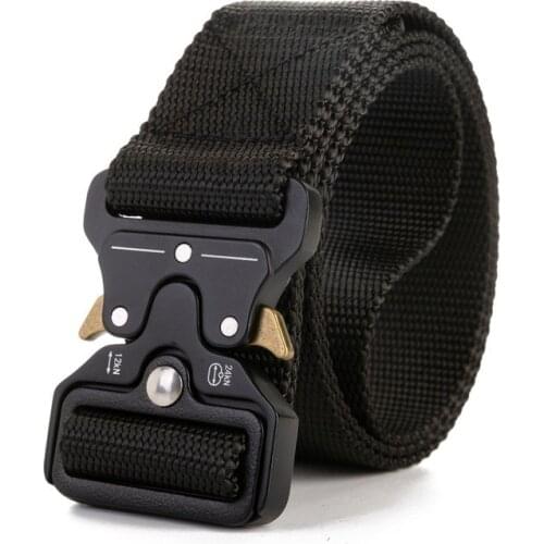2021 Mens Military Equipment Quick Release Army Belt Men Duty Combat Tactical Belt Casual Durable Nylon Strap Waist Belt 3.8CM