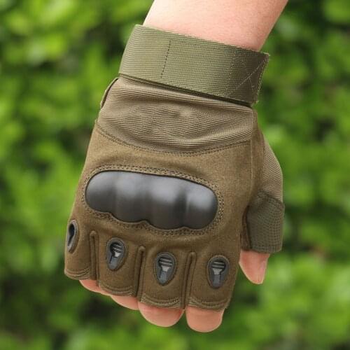 Outdoor Tactical Gloves Airsoft Sport Gloves Half Finger Type Military Men Combat Gloves Shooting Hunting Gloves