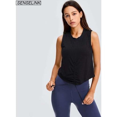 SENSELINK Womens Sleeveless Sports Slim Shirt Sports Fitness Shirt Indoor And Outdoor Womens Fitness Shirt